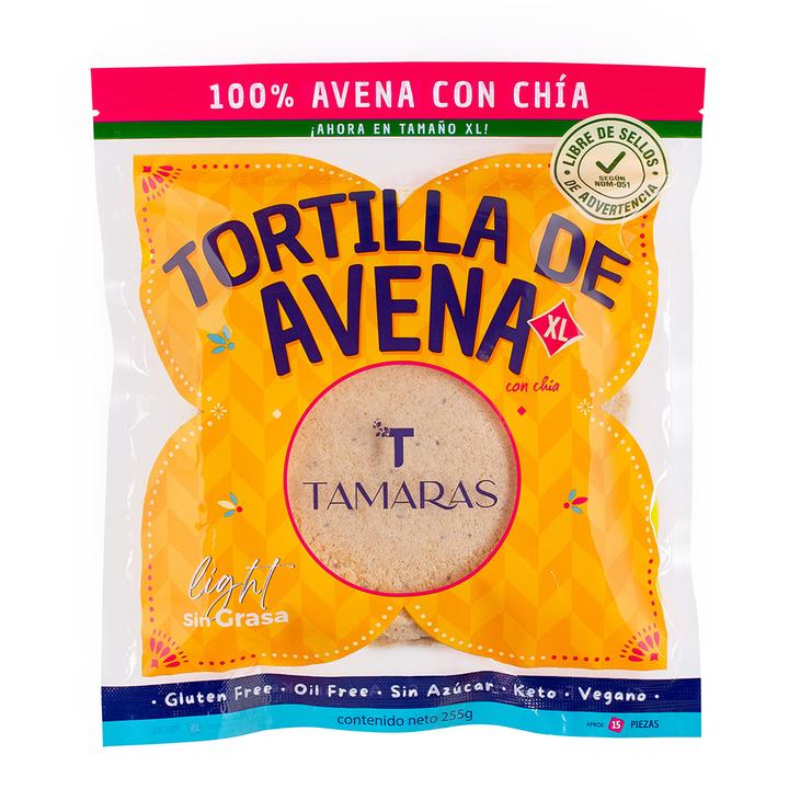 Tortillas Xl 100% Avena Y Chía Tamaras 255 G