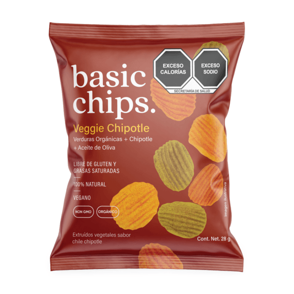 Basic Chips Veggie Aceite De Oliva Chipotle 28 G