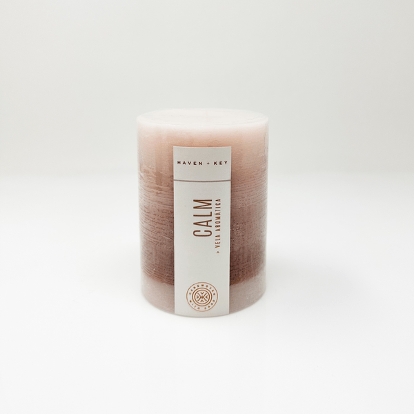 Haven And Key Vela Aromática Calm Pilar 10 Cm Con 398 G