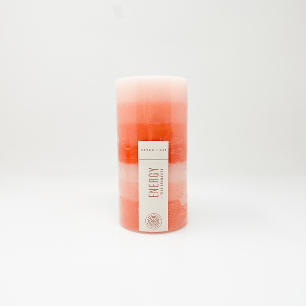 Haven And Key Vela Aromática Energy Pilar 15 Cm Con 651 G