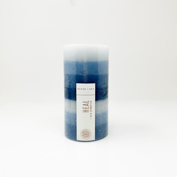 Haven And Key Vela Aromática Heal Pilar 15 Cm Con 651 G