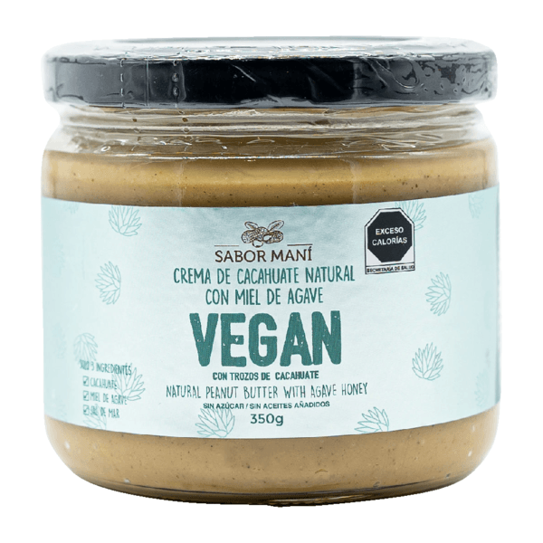 Crema De Cacahuate Con Jarabe De Agave Vegan 35 350 G