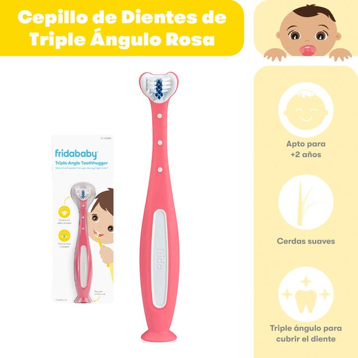 Frida Baby Cepillo De Dientes Triple Ángulo Rosa 1 Pz
