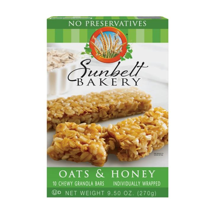 Sunbelt Barras De Granola Oats & Honey 270 G