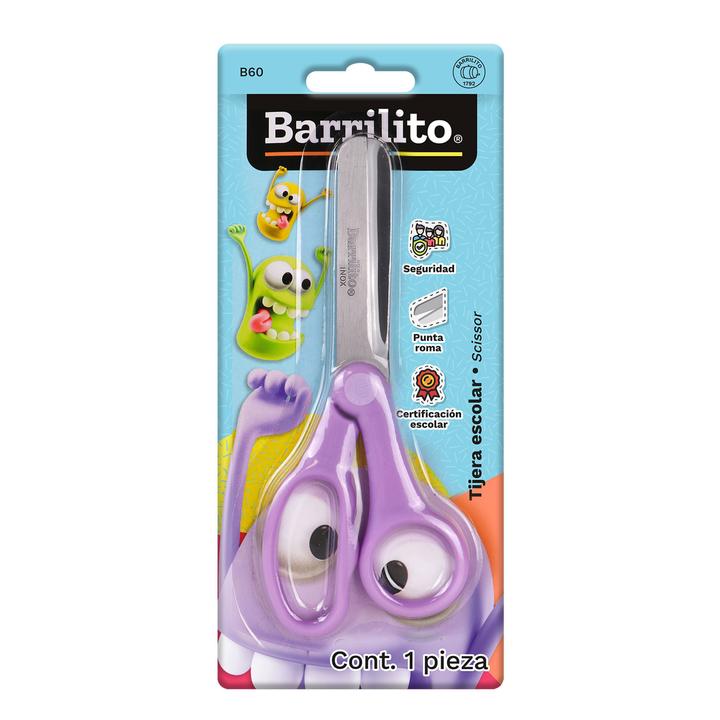 Tijera Escolar Barrilito Punta Roma 5"