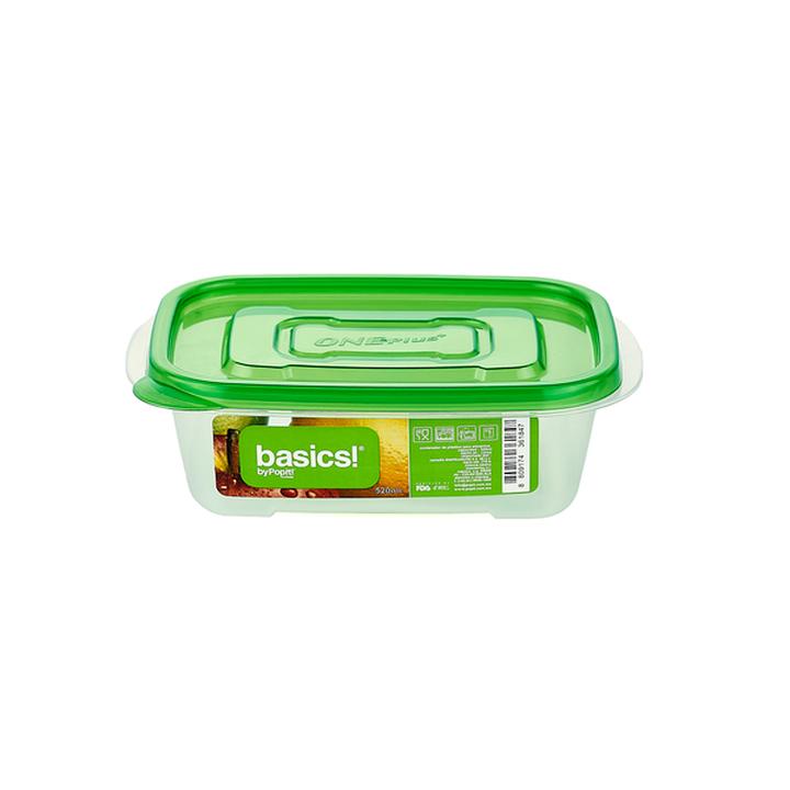Basics! Recipiente De Plástico Rectangular 520 Ml
