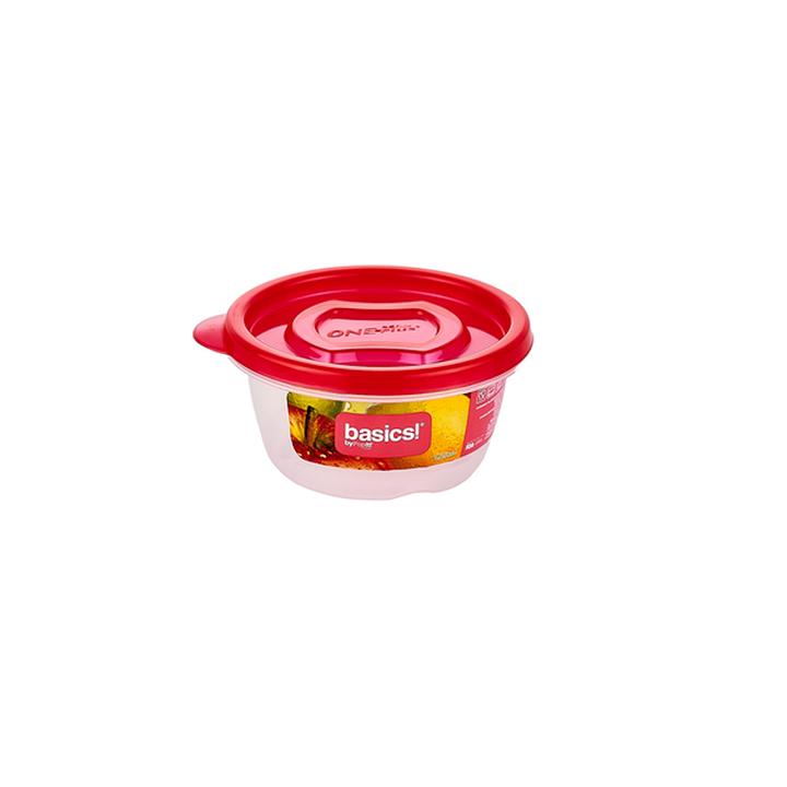 Basics! Recipiente De Plástico Redondo 120 Ml