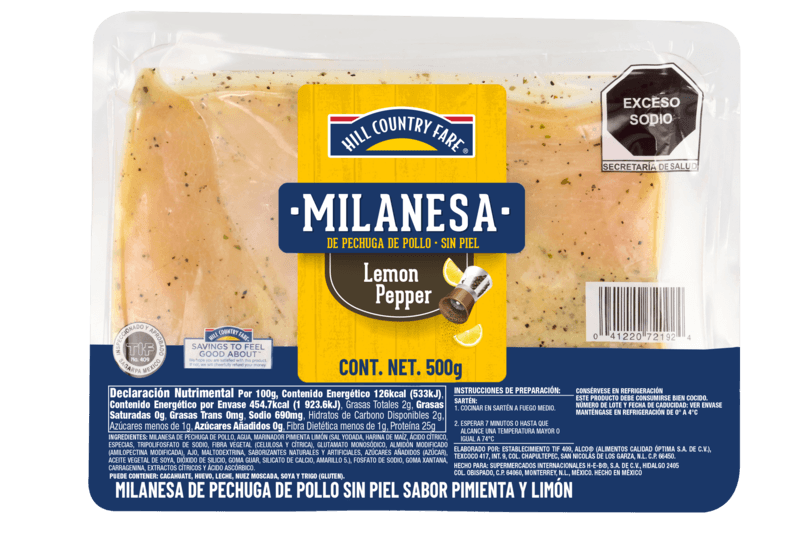 Hcf Milanesa De Pollo Lemon Pepper 500 G
