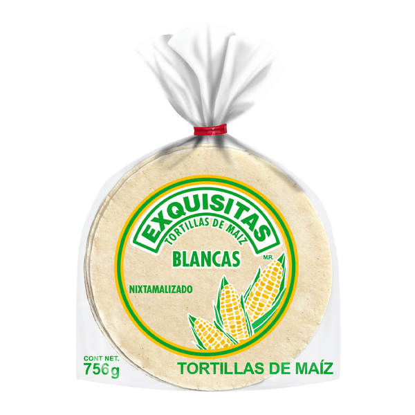 Exquisitas Tortilla De Maíz Blanca 756 G