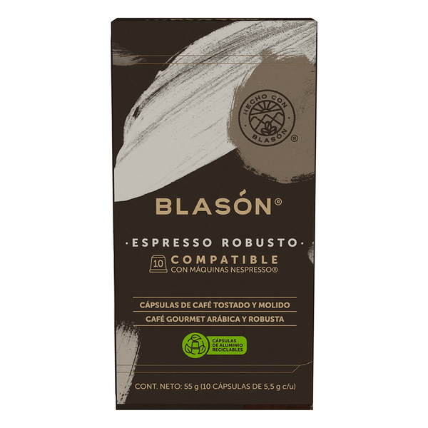 Blasón Cápsulas De Café Espresso Robusto 10 Pz