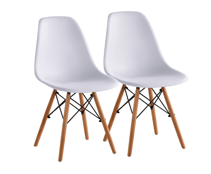 Kerrville Set De 2 Sillas Eames Blancas 1 Pz