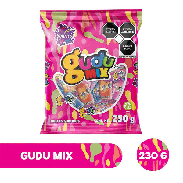 Bolsa Surtida De Paletas Gudu Mix 230 G