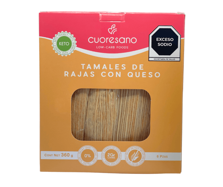 Cuoresano Tamales Keto Rajas Con Queso 360 G
