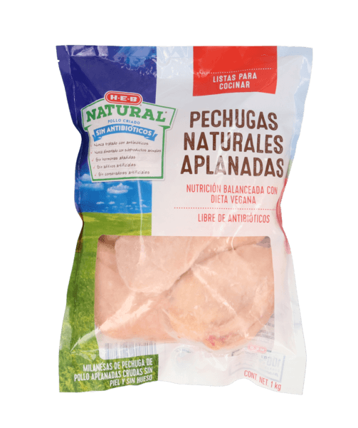 Heb Natural Pechugas De Pollo Naturales Aplanadas Iqf 1 Kg