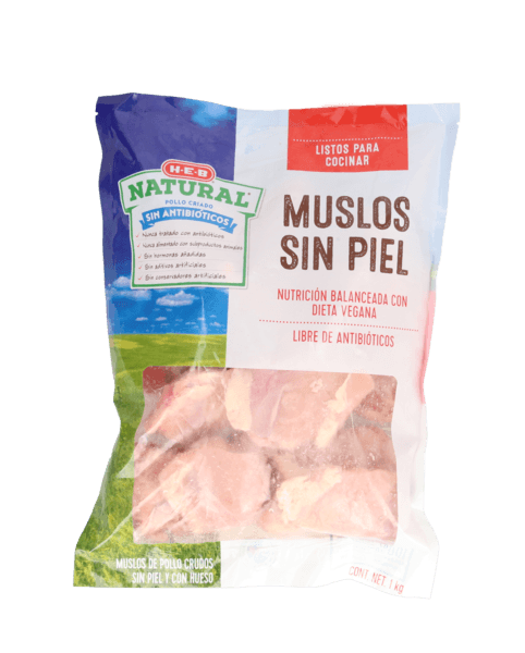 Heb Natural Muslos De Pollo Sin Piel Iqf 1 Kg