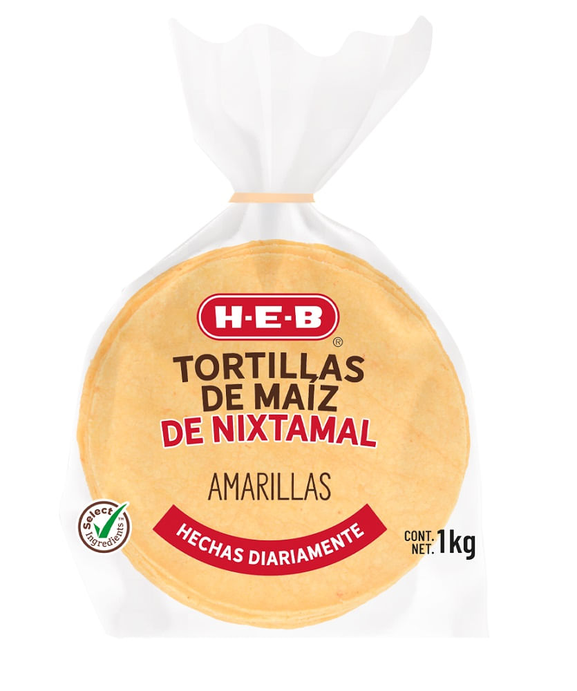 Heb Tortilla De Maíz De Nixtamal Amarilla 1 Kg