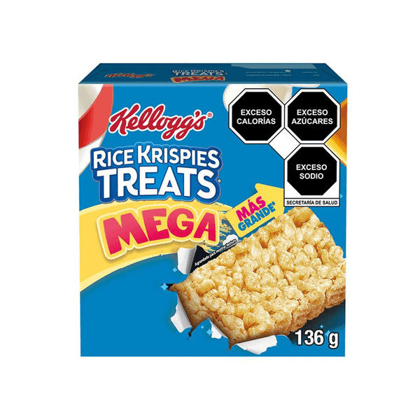 Barras De Cereal Kelloggs Rice Krispies Mega Original 136 G