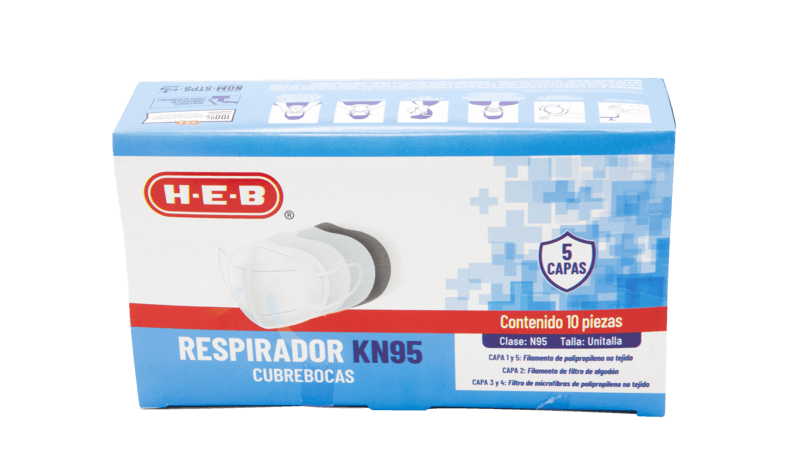 Respirador Kn95 Cubrebocas 10 Piezas 10 Pz