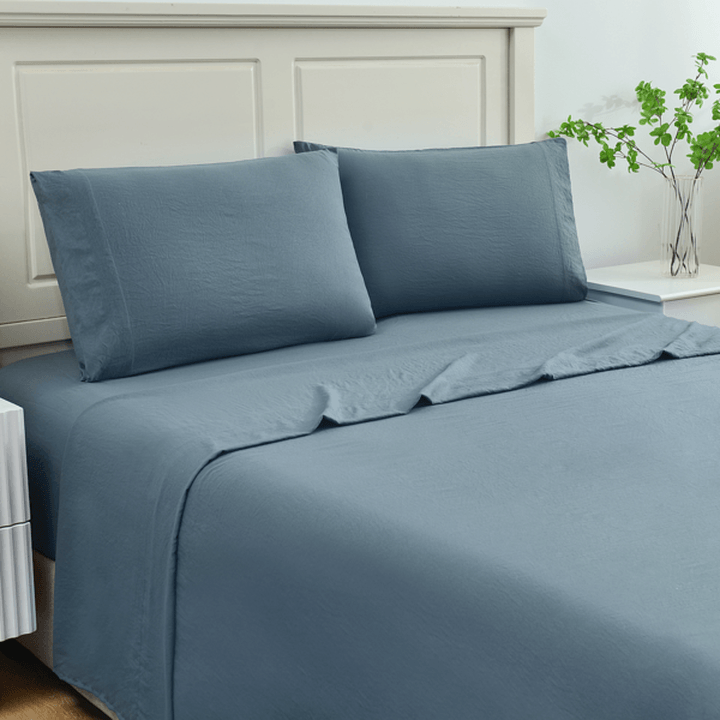 Juego De Sábanas Para Cama Tamaño Matrimonial Color Azul