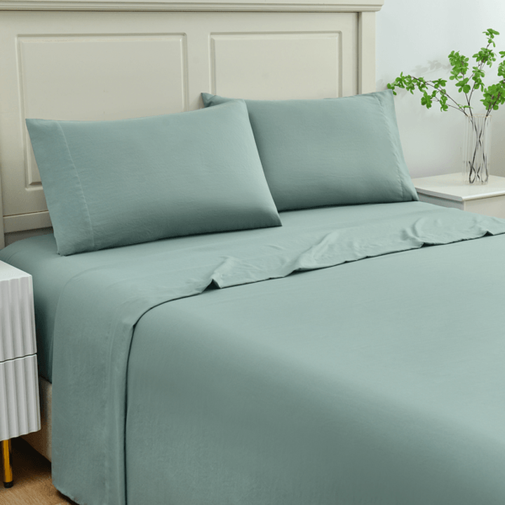 Juego De Sábanas Para Cama Tamaño Inidividual Color Verde