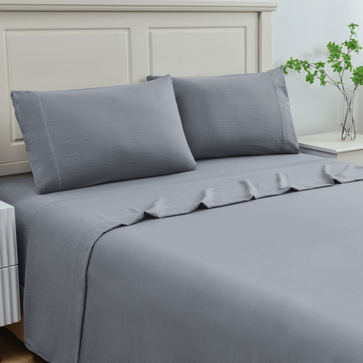 Juego De Sábanas Para Cama Tamaño Matrimonial Color Gris
