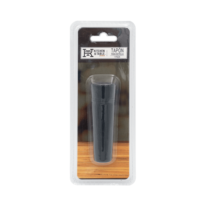 Tapon Para Botella De Vino Kitchen & Table Negr 1 Pz