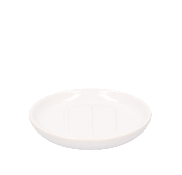 Jabonera Cerámica Blanca 11.5 X 11.5 X 2 Cm 1 Pz