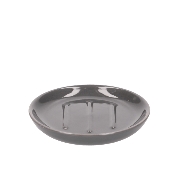 Jabonera Cerámica Gris Oxford 11.5 X 11.5 X 2 Cm 1 Pz