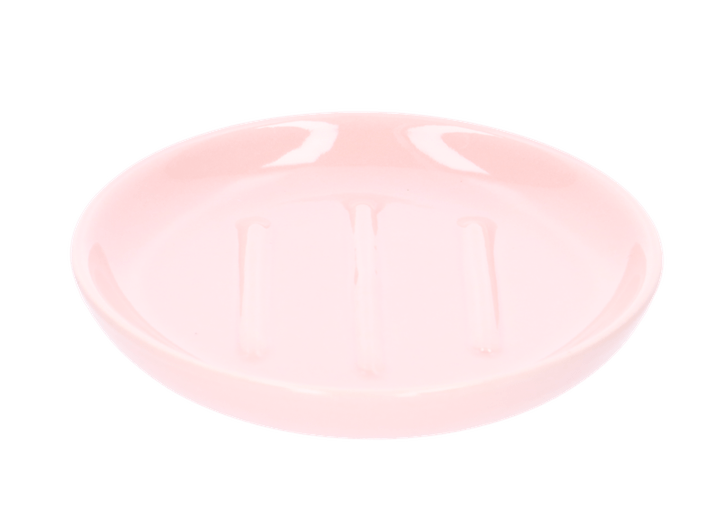 Jabonera Cerámica Rosa Palo 11.5 X 11.5 X 2 Cm 1 Pz
