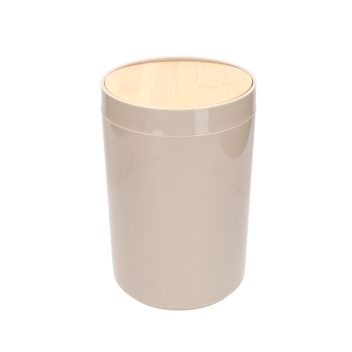 Bote De Basura De Plastico Arena Con Bambu 18 X 1 1 Pz