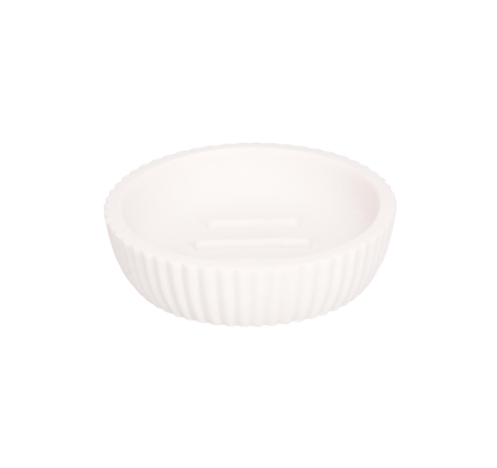 Jabonera De Poliresina Blanca 10.9 X 10.9 X 2.9 C 1 Pz