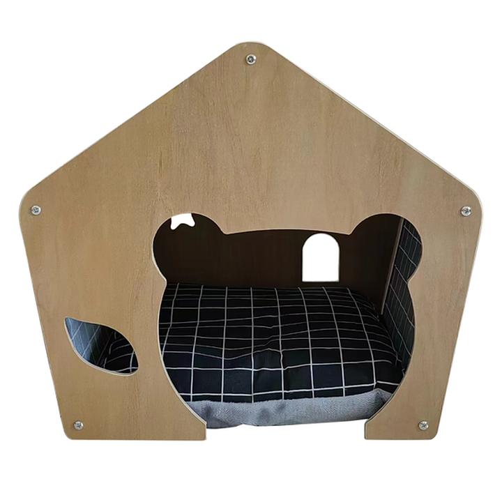 Casa Negra Para Gato Con Cojin