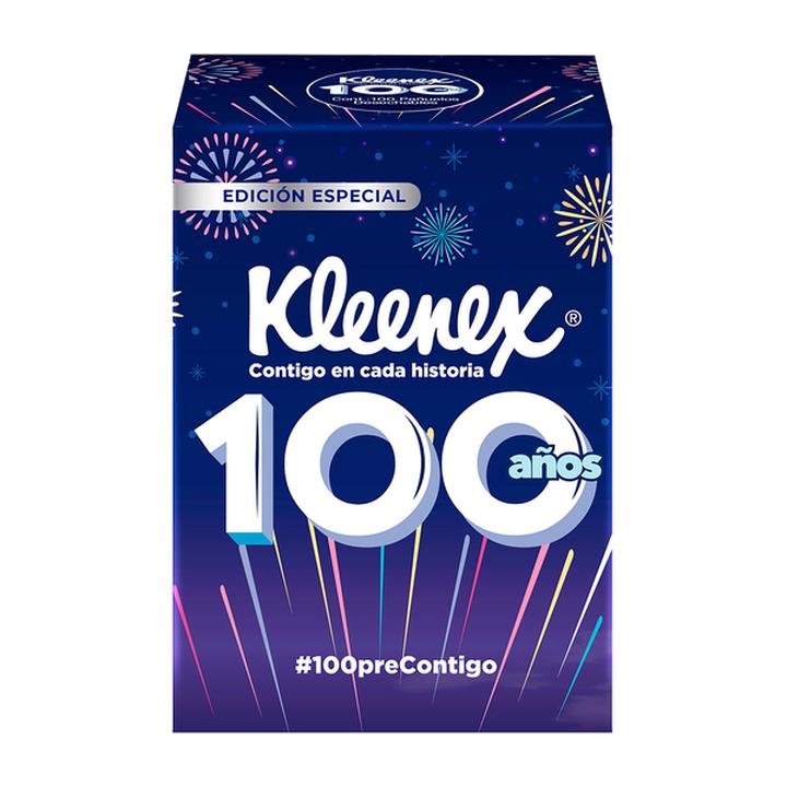 Kleenex Pañuelos Faciales 100 Años Hipoalergénicas Con 100 Pz
