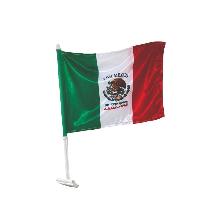 Bandera De México Para Carro 18 X 28 Cm