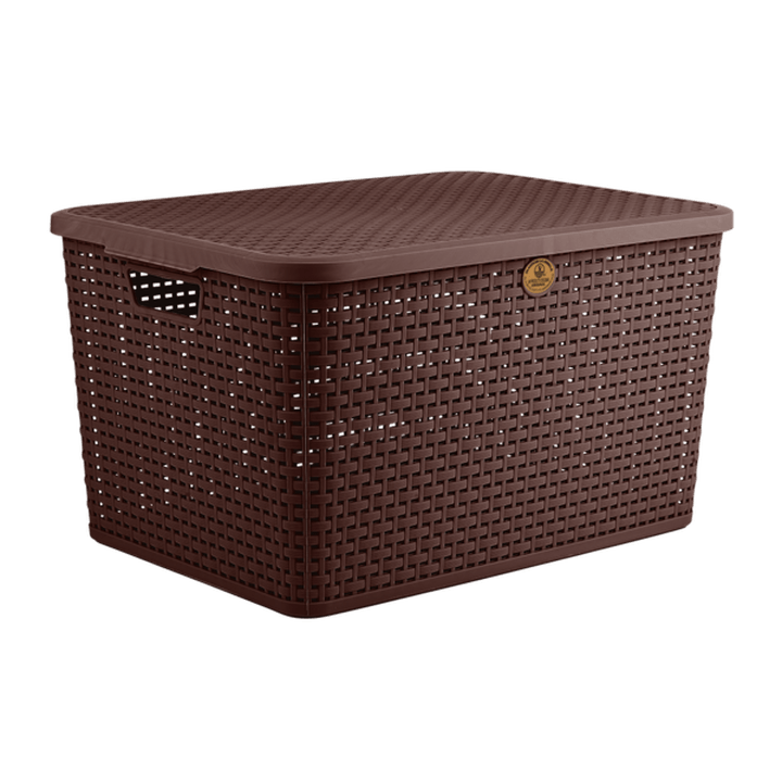 Canasta Rattan C/Tapa Chocolate 30000 Ml 1 Pz