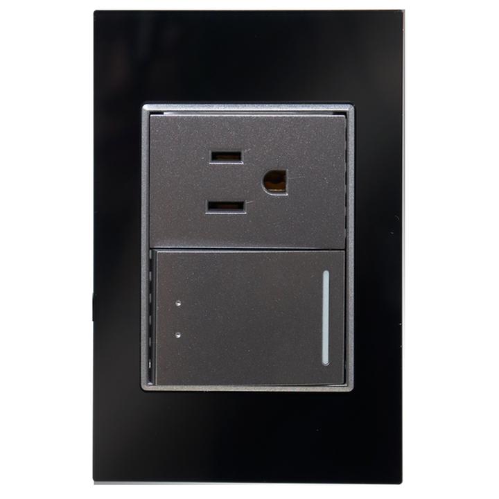 Enchufe Doble Con Placa 1 Pz