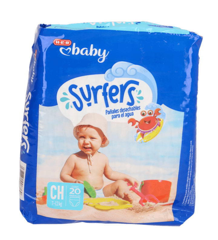 Heb Baby Pañales Acuáticos Surfers Tamaño Chico Con 20 Pz