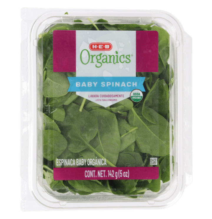 Heb Organics Baby Spinach 142 G