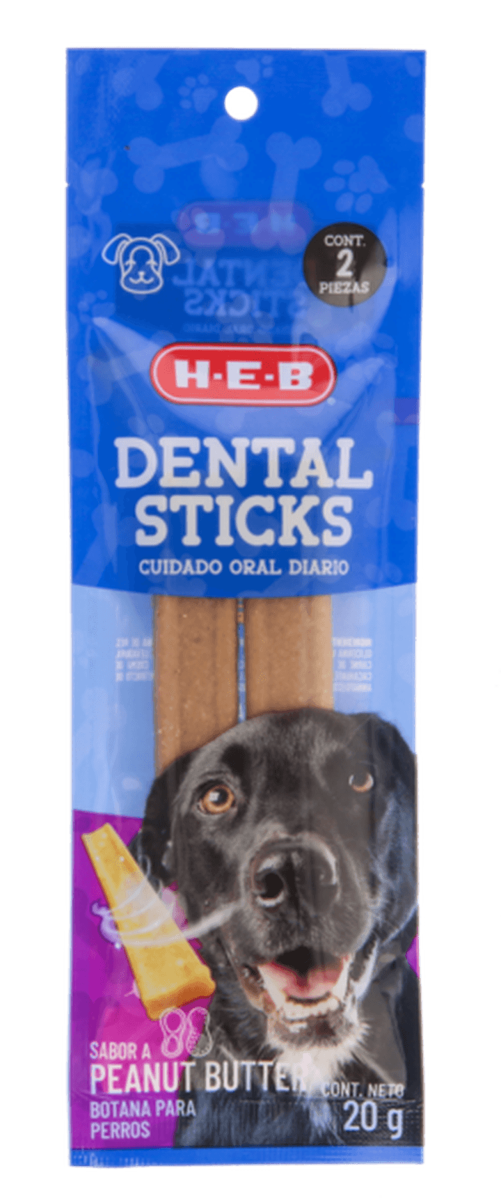 Heb Premios Para Perro En Figura De Hueso Sabor Peanut Butter Con 2 Pz