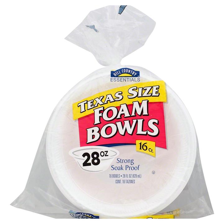 Plato Foam Bowl 28oz 16pz 16 Pz