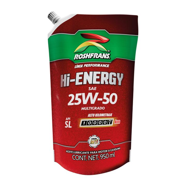 Aceite Para Motor Hi Energy 25w50 950 Ml