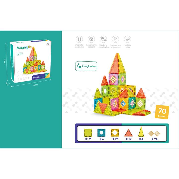 Blocks Con Imán 70pcs 1 Pz