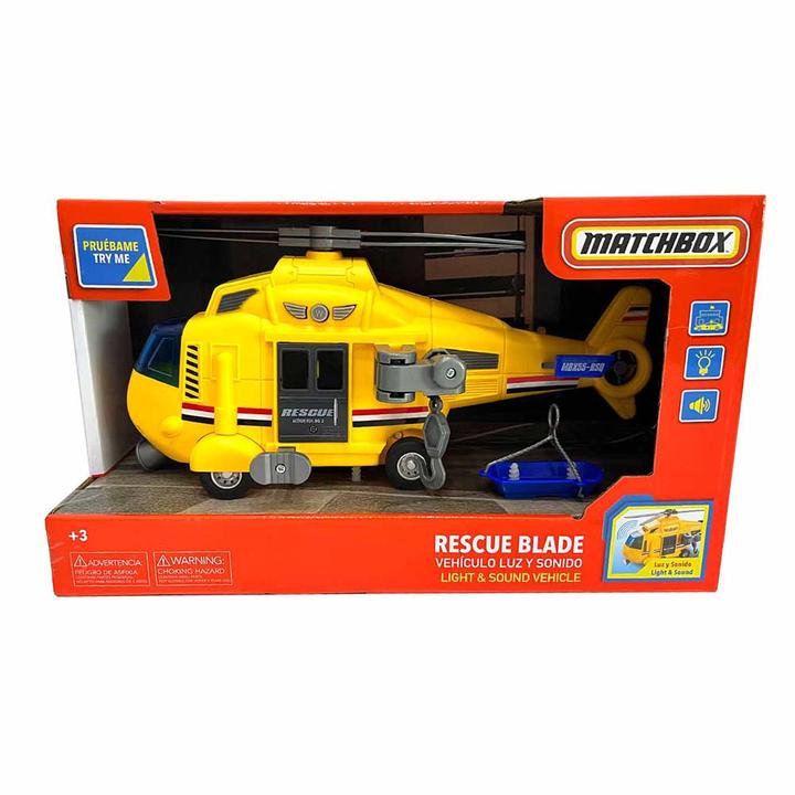 Helicóptero Matchbox Con Luz Y Sonido
