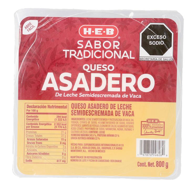Heb Queso Asadero En Barra 800 G