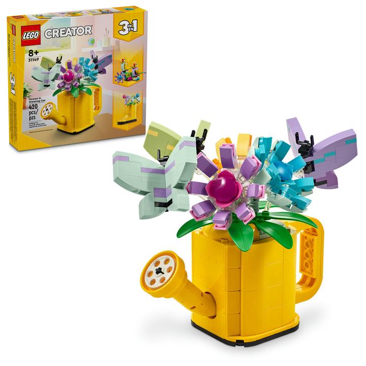Juguete 3 En 1 Lego Creator Flores En Regadera