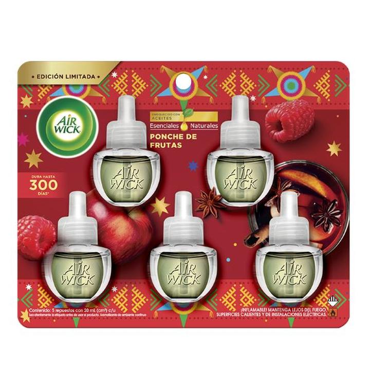 Aromatizante Elec 5pk Ponche De Frutas 20ml Repu 5 Pz