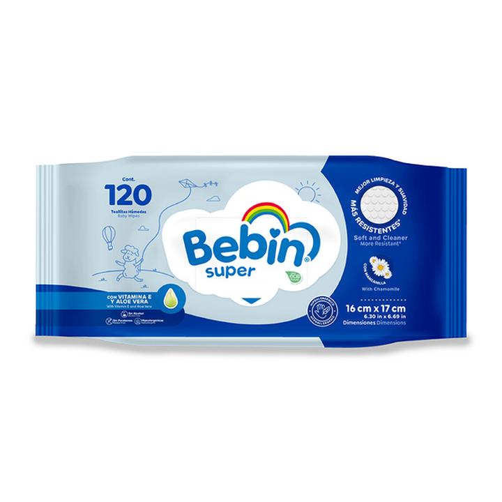Toallitas Húmedas Bebin Super Paquete Con 120 Toallitas