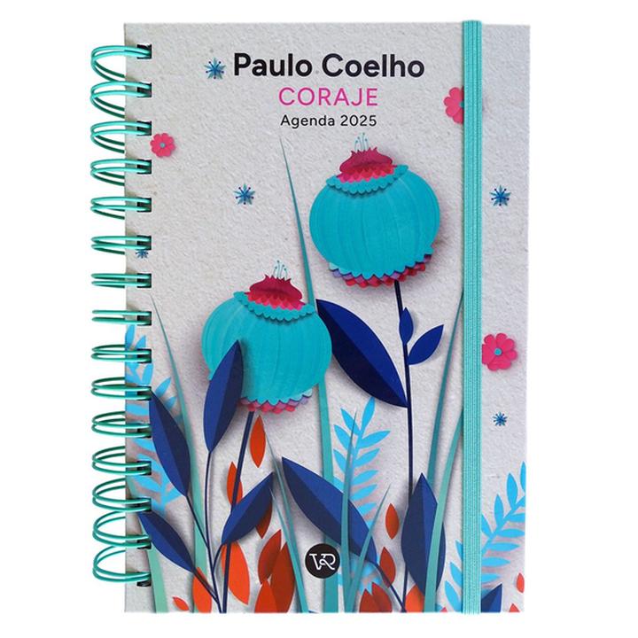 Agenda Paulo Coelho 2025 - Anillada: Coraje / Flor 1 Pz