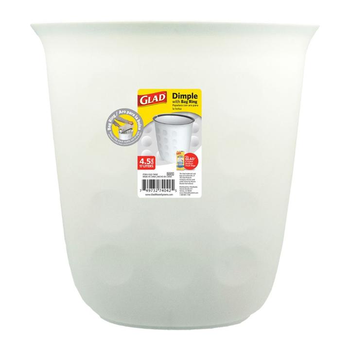 Bote De Basura Ovalado Con Aro Para Bolsa Glad Bla 1 Pz