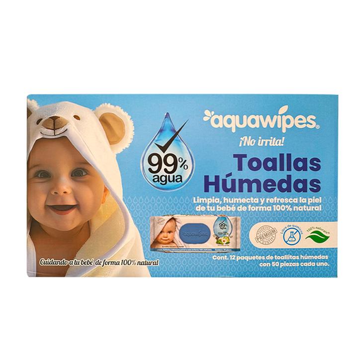 Toallitas Humedas Aquawipes 12 Pack 50 Piezas
